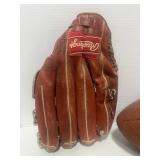 Rawling Holdster Baseball Glove and Wilson NFL Football Official Size