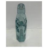 Vintage Codd Neck Marble Bottle Blue Glass