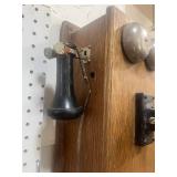 Antique Western Electric Oak Crank Wall Phone