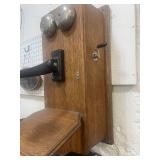 Antique Western Electric Oak Crank Wall Phone