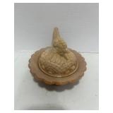 Vintage Westmoreland Butterscotch Slag Hen on Nest 5.5"