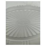 Vintage Fenton Frosted Glass Hen on Nest 5"