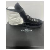 Genuine NIB COACH Roccasin Cut Out Suede Black 5.5