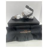 Genuine NIB COACH Eleanor Mirror Metallic Sandals 6.5M w/ Dust Bag