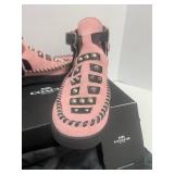 Genuine NIB COACH Roccasin Cut Out Suede Pink/Black 7M w/Dust Bag
