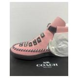 Genuine NIB COACH Roccasin Cut Out Suede Pink/Black 5M