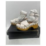 Genuine COACH Astor Semi Matte Calf Chalk Sandal 6M Not original box top