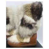 Genuine NIB COACH Morton Calf/Sherling Mix Saddle/Natural 7M