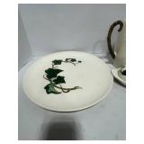 Vintage 3-Piece Metlox Poppytrail California Ivy Teapot, Butter and 13" Serving Plate