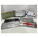 Set of Six Various Dealer License Plates and Cover