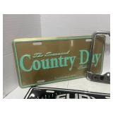 Set of Six Various Dealer License Plates and Cover