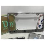 Set of Six Various Dealer License Plates and Cover