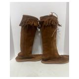 Minnetonka (?) Suede Moccasin Knee High Boots