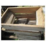 Half pallet base with stacks of woo...