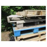 14 full size wood pallets...