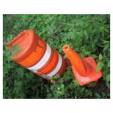 4 Orange Safety cones plus 1 Orange...