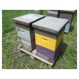 2 Complete 3-Cell Beehive Honey Box...