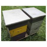 2 Complete 3-Cell Beehive Honey Box...