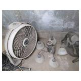 Metal Hanging light fixture with fr...