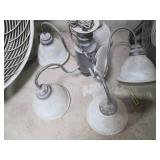 Metal Hanging light fixture with fr...