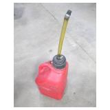 Red 5-gallon 21in racing gas can wi...