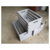 Trio of painted Wood Crate Boxes...