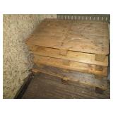 4 wood half size pallets...