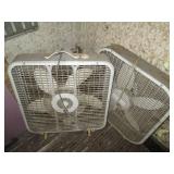 Pair of freestanding box fans