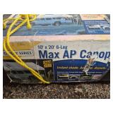 10 x 20 Max AP Canopy great for storage, in good shape, no holes and all parts included