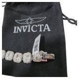 Retail Price $69.00 Invicta Crystal-Style Bracelet With Pouch & Tag