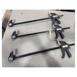 Set of 3 Bar Clamps