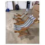 Folding Wooden Deck Chairs (2)