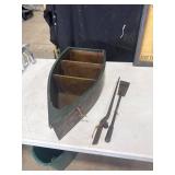 Wooden Decorative Boat with Oars