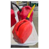 Lot of 3 Red Gasoline Cans