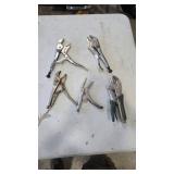 Lot of 5 Locking Pliers