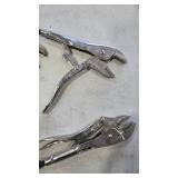 Lot of 5 Locking Pliers