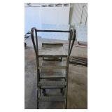 Industrial Metal Cart with Ladder
