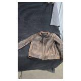 Black Rivet Distressed Leather Jacket