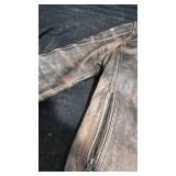Black Rivet Distressed Leather Jacket