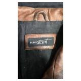 Black Rivet Distressed Leather Jacket