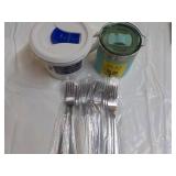 12 Forks, Corning ware & Insulated ...