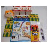 Squishie Toys, Crayons, Colored Pen...
