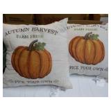 Autumn Harvest Throw Pillow x 2; sl...