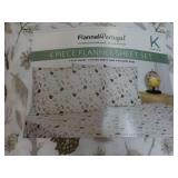 4 piece Flannel Sheet Set King Size...