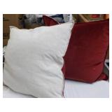 Red and Cream Throw Pillow Standard...