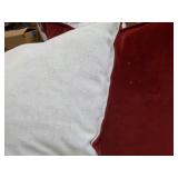Red and Cream Throw Pillow Standard...