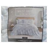 West Park 4 piece Quilt Set King...