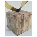 Excellent Signed Vintage C JERE Brass Sculpture w/Marble Base
