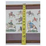 Vintage Framed CANTERBURY TALES Character Print