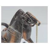 Vintage Brass Greek/Roman Soldier Riding chariot Sculpture